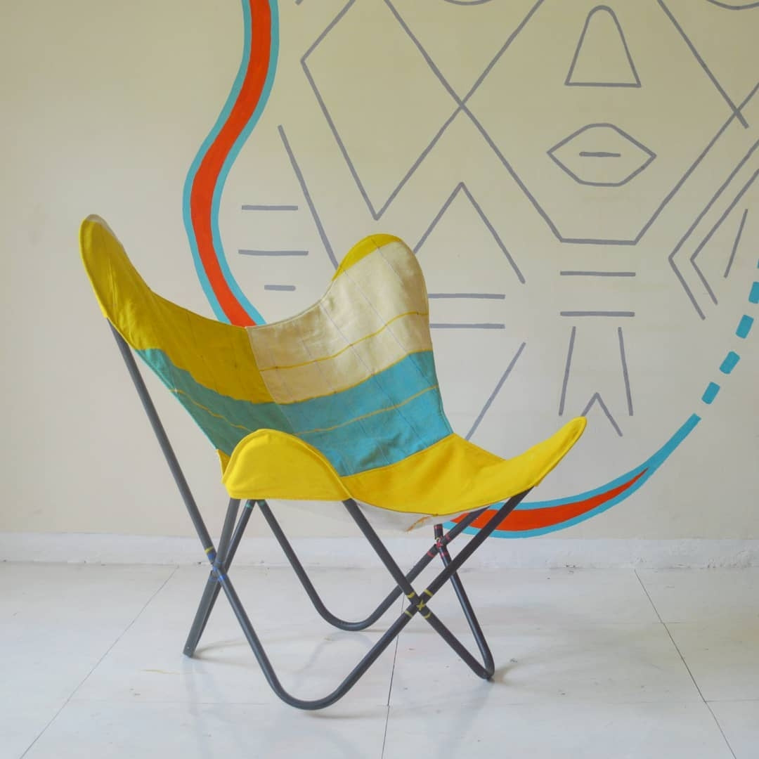 Yellow best sale butterfly chair